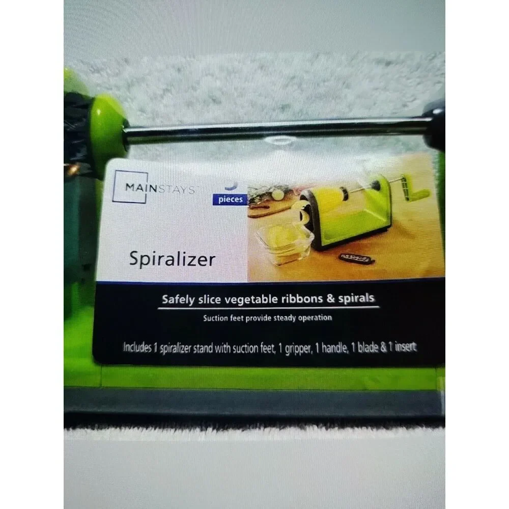 Mainstay Vegetable Spiralizer  Safely slice vegetables ribbons & spirals